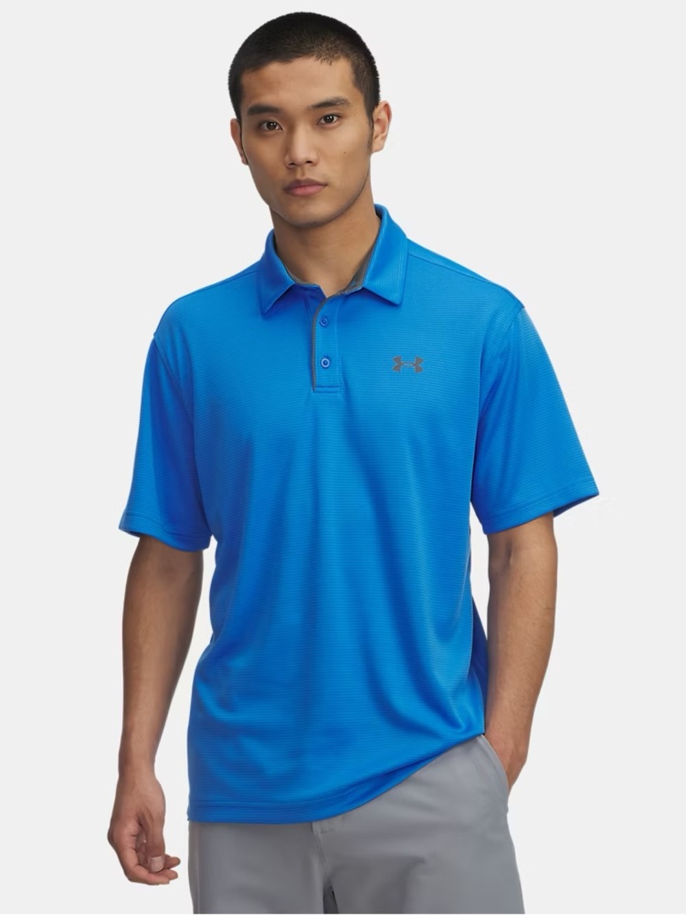 LG Men’s Polo Shirt - Bright Blue with Gray Logo